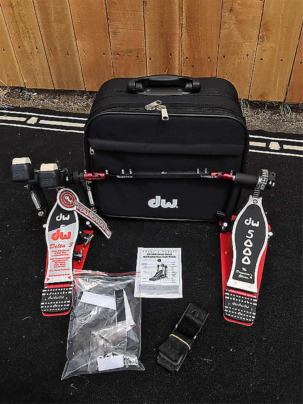 DW 5000 Series Delta III Turbo DWCP5002TDL3 Double Bass-Drum Pedal w/ Bag - LEFTY 