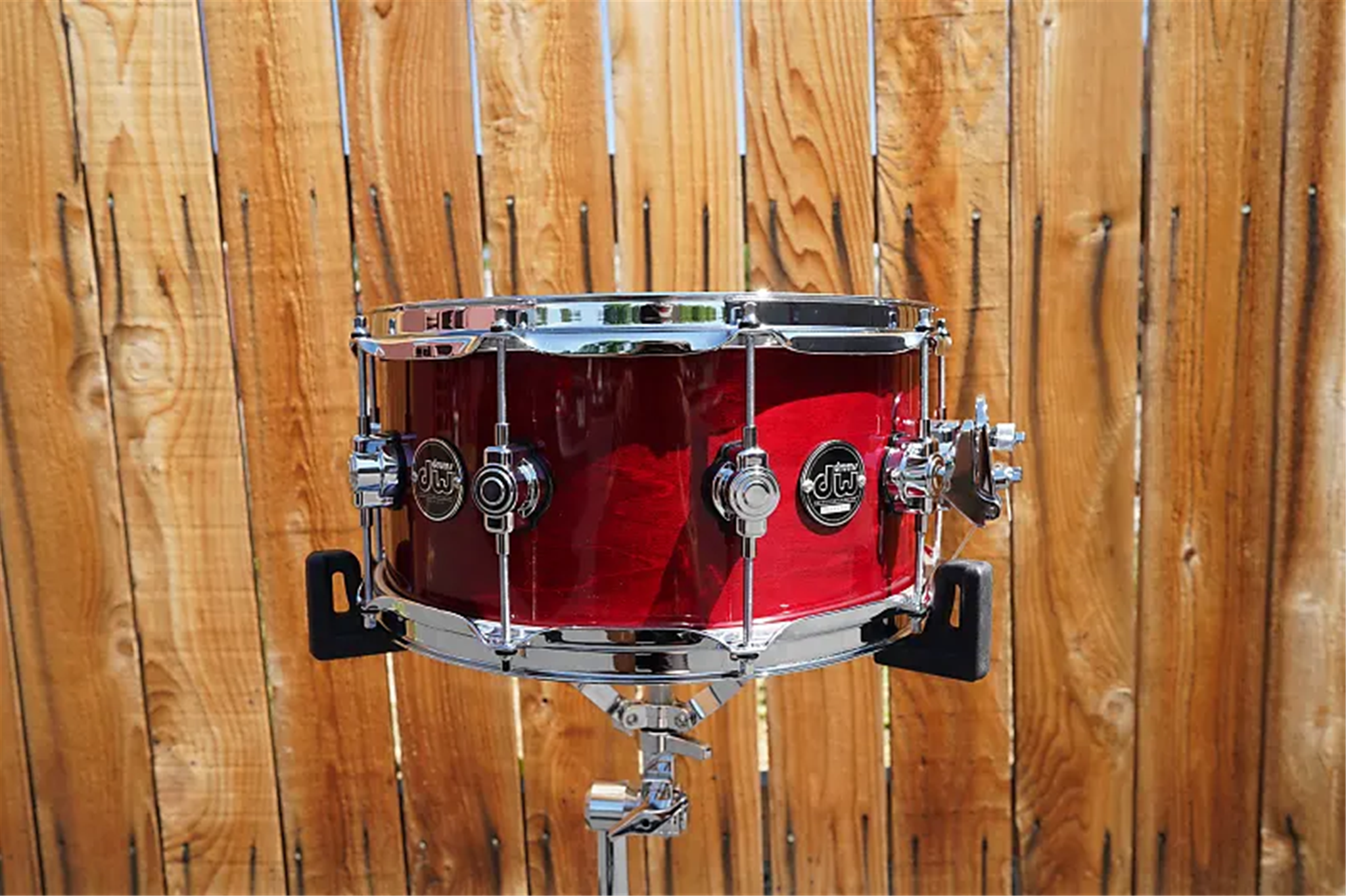 DW USA Performance Series Cherry Stain Lacquer 6.5 x 14" Maple Snare Drum