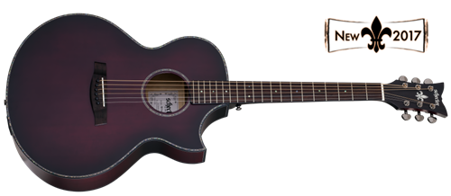 Schecter    DIAMOND SERIES Orleans Stage Vampyre Red Burst Satin   6-String Acoustic Electric Guitar  