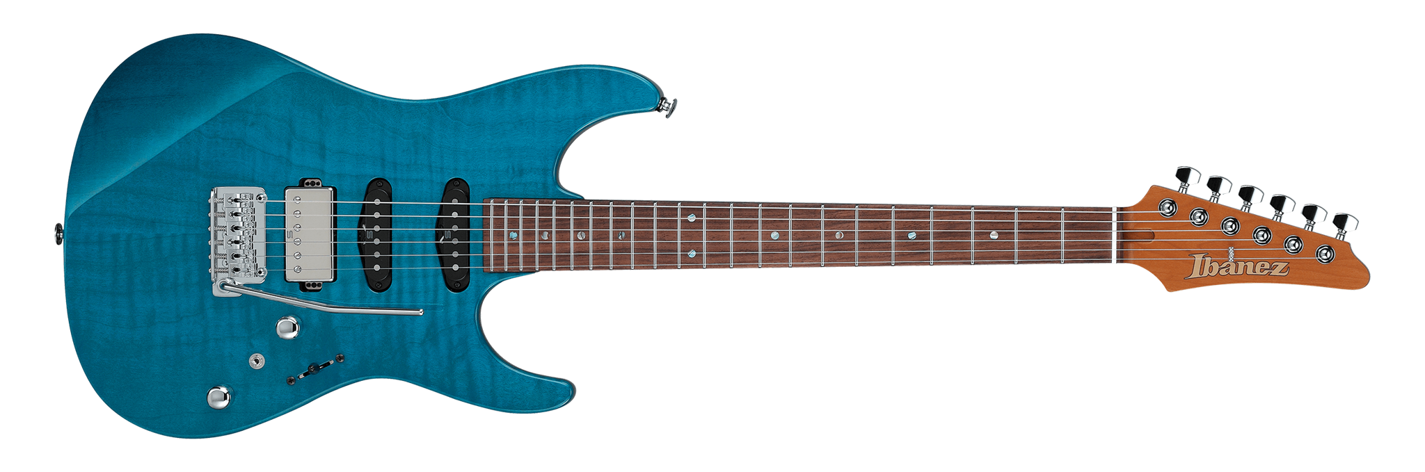 IBANEZ Signature MMN1 Martin Miller Trans Aqua Blue 6-String Electric Guitar