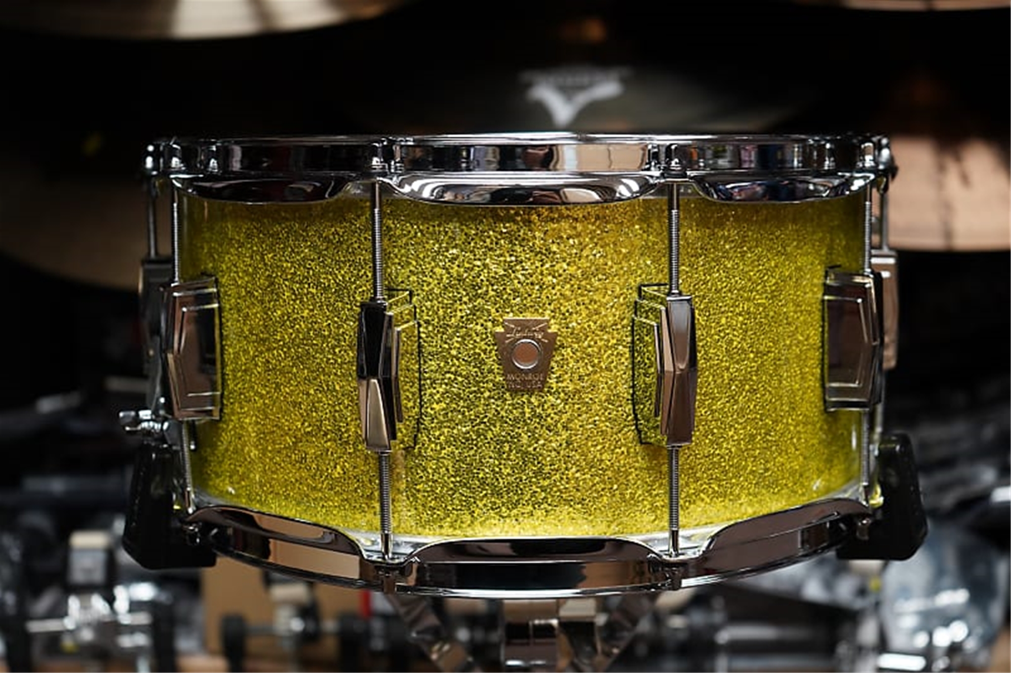 Ludwig USA Maple Classic Series Yellow Glitter Sparkle Maple Snare Drum w/Imperial Lugs | 6.5" x 14"