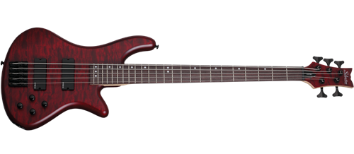 Schecter DIAMOND SERIES Stiletto Custom-5    Vampyre Red Satin     5-String Electric Bass Guitar
