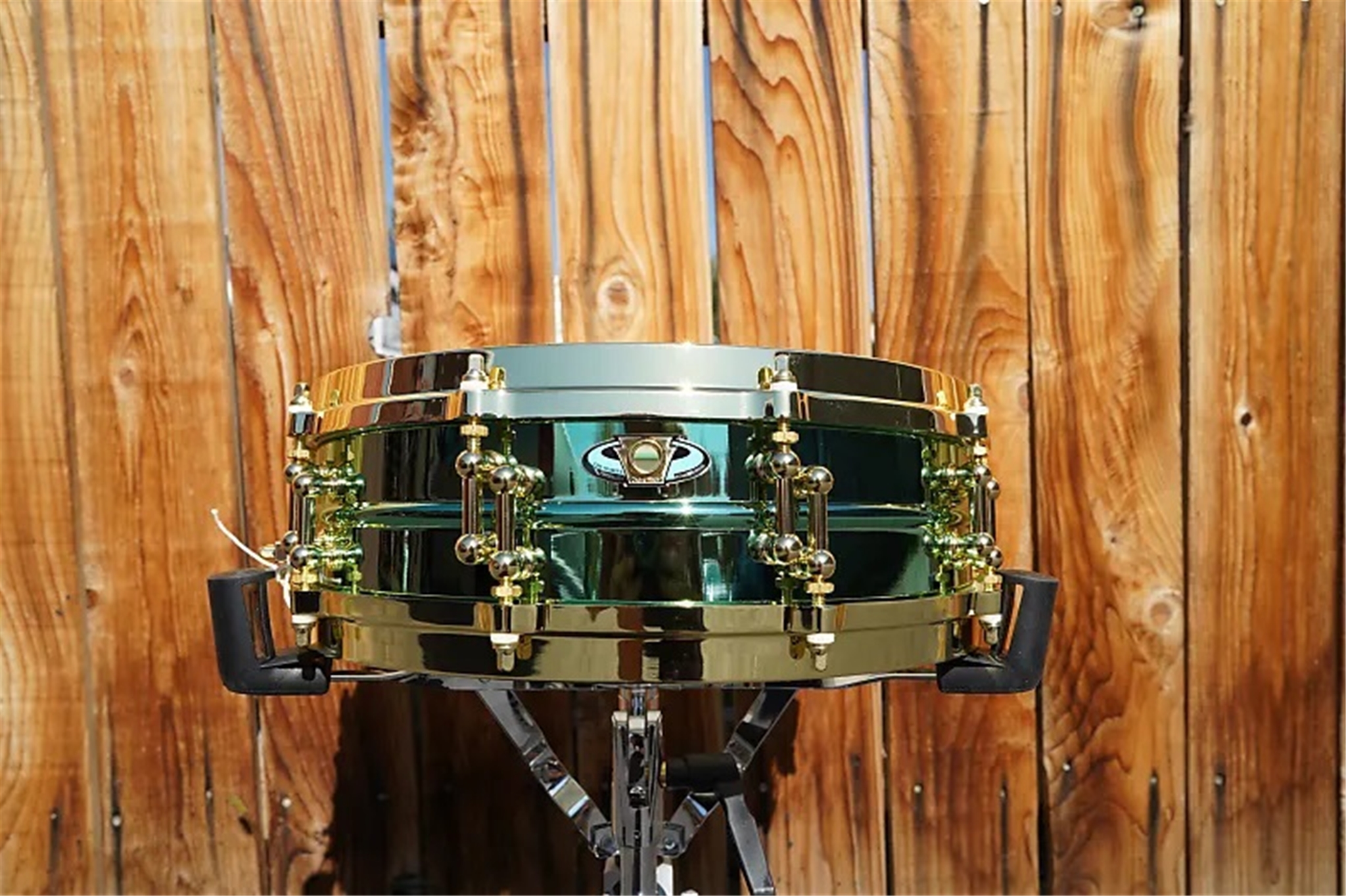 Ludwig Artist Signature Carl Palmer "Venus" Green Brass 3.7 x 14" Snare Drum w/ DieCast Hoops - 2022