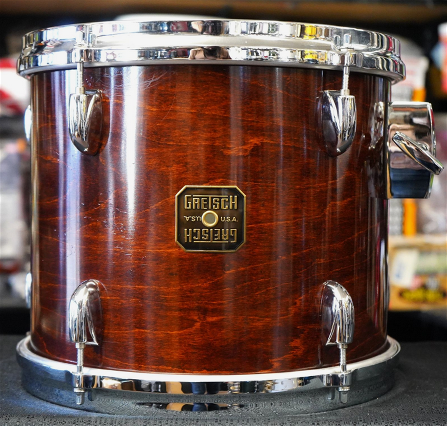 Vintage 1990s Gretsch USA Custom 12" Maple Tom - Walnut Lacquer | 10x12