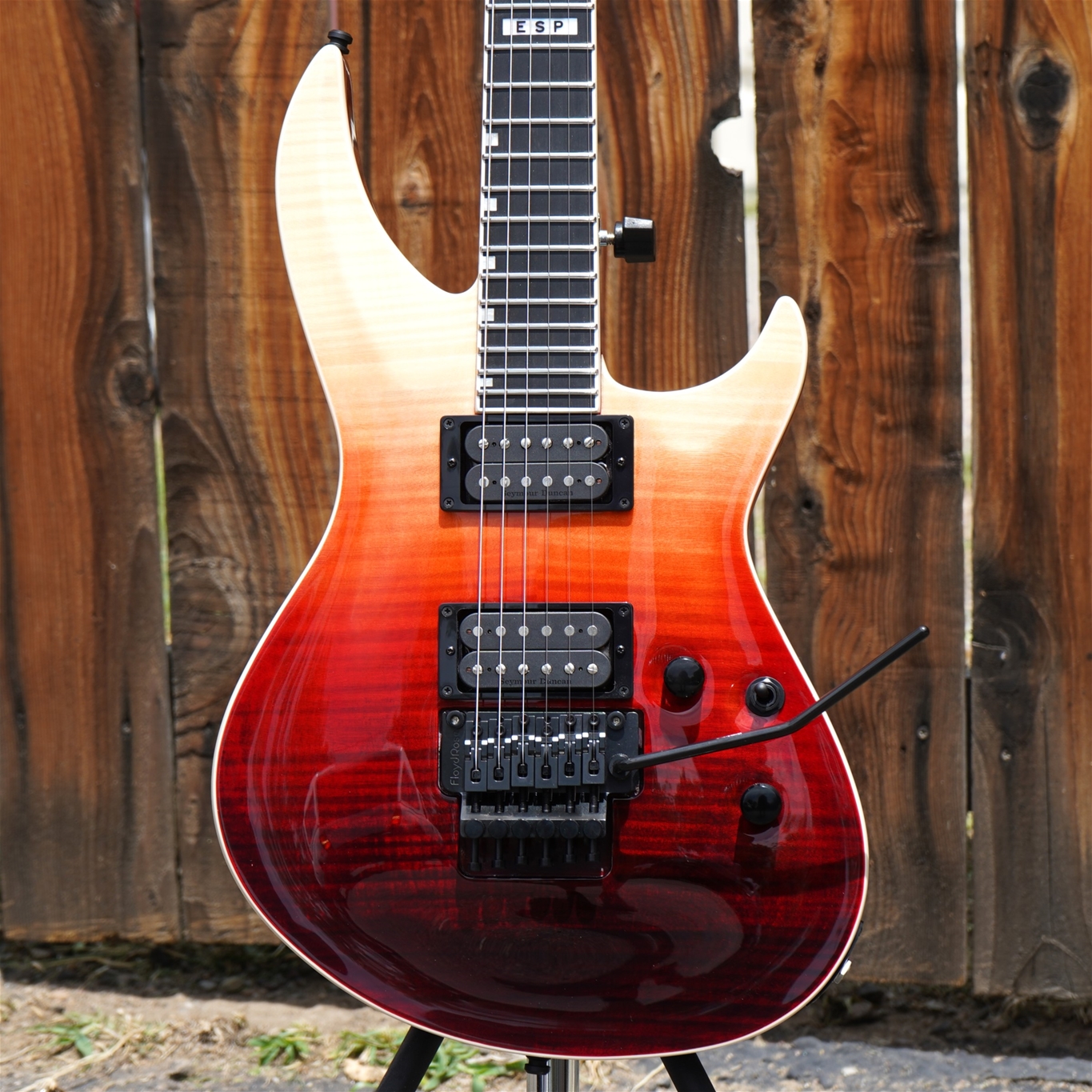 ESP E-II Horizon-3 FR Black Cherry Fade 6-String Electric Guitar 