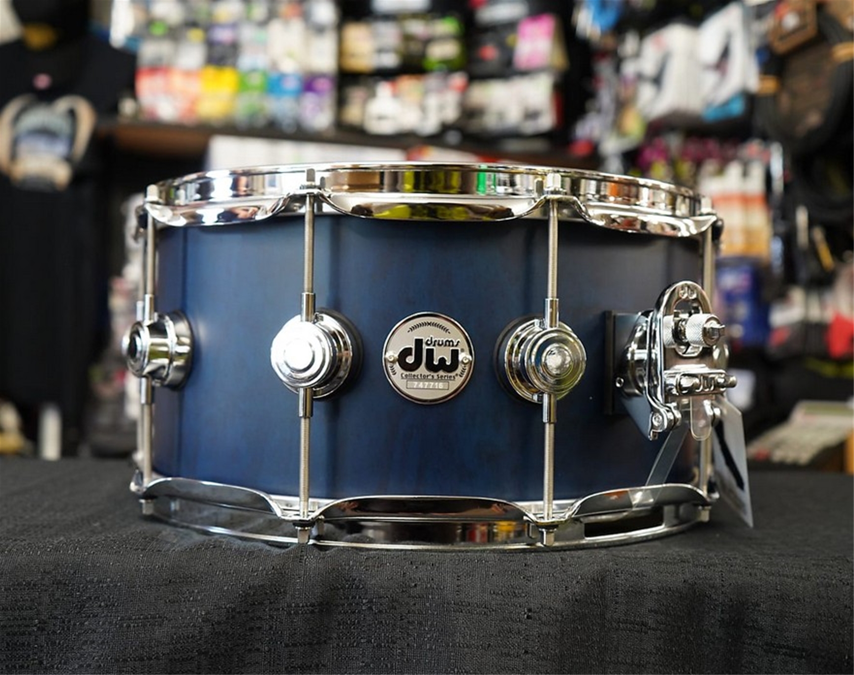 DW USA Collectors Series 6.5x14" Maple/Mahogany Snare Drum - Regal Blue Satin Oil