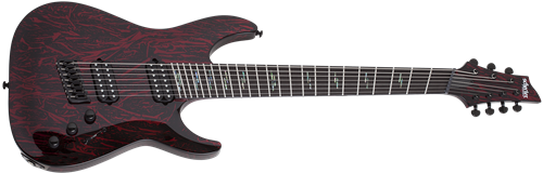 	Schecter DIAMOND SERIES C-7MS Silver Mountain Blood Moon 7-String Electric Guitar 