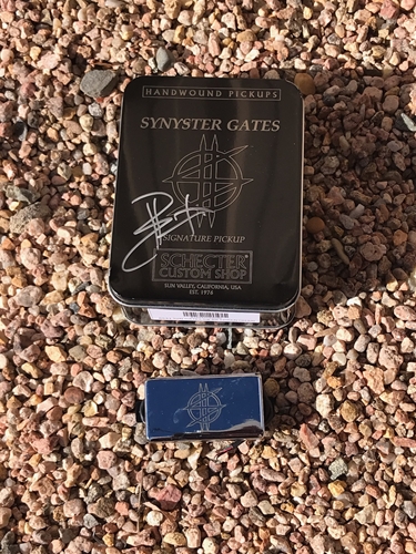 Schecter USA Custom Shop SYNYSTER GATES SIGNATURE Chrome Bridge Pickup SIGNED TIN 6541
