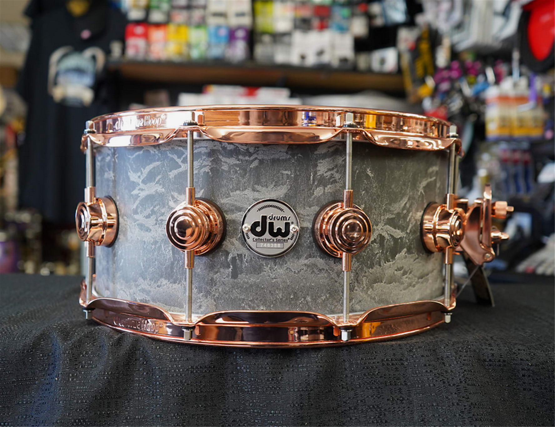 DW USA Collectors Series 6.5x14" 5mm Solid Concrete Snare Drum w/ Copper Hardware