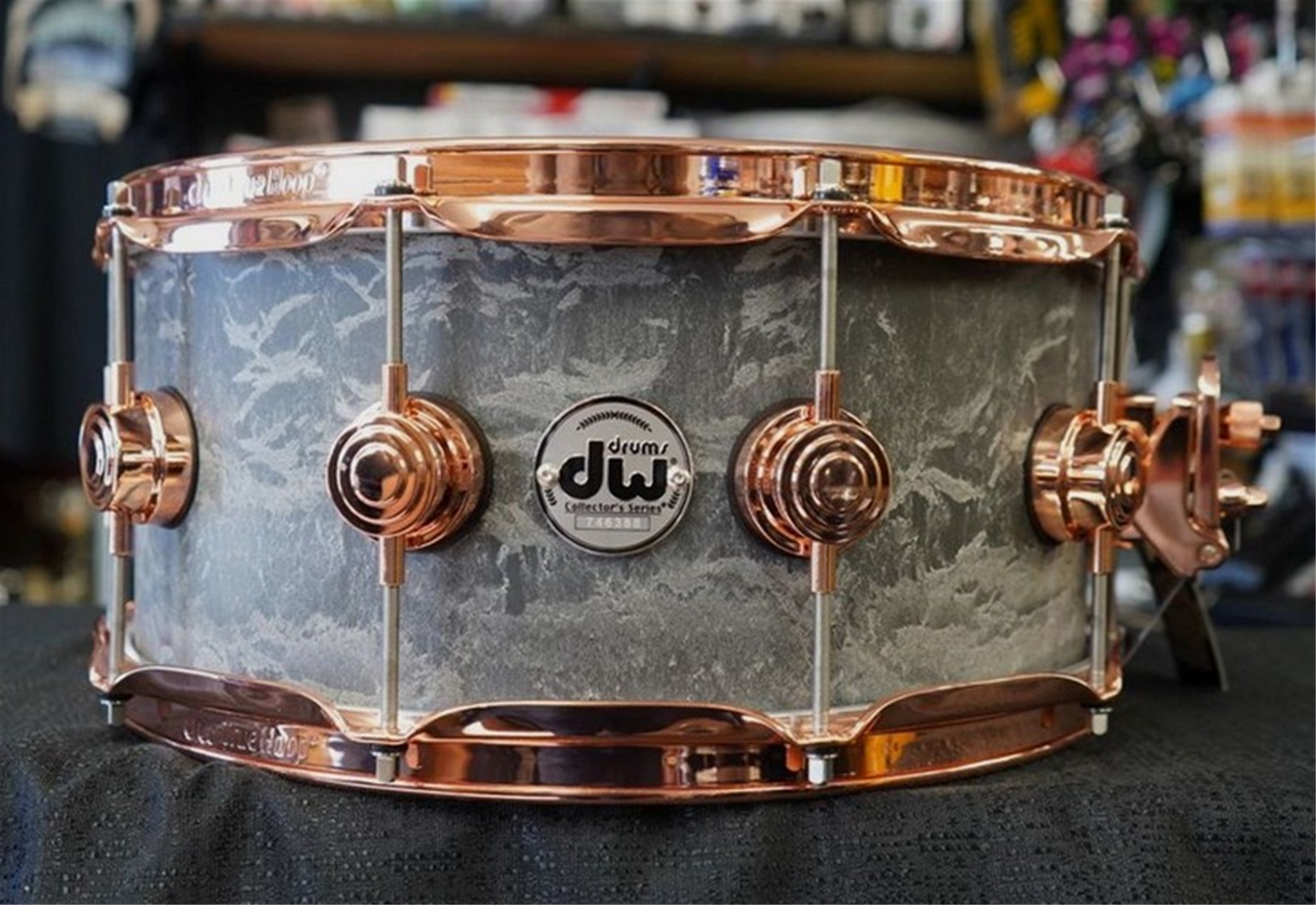 DW USA Collectors Series 6.5x14" 5mm Solid Concrete Snare Drum w/ Copper Hardware