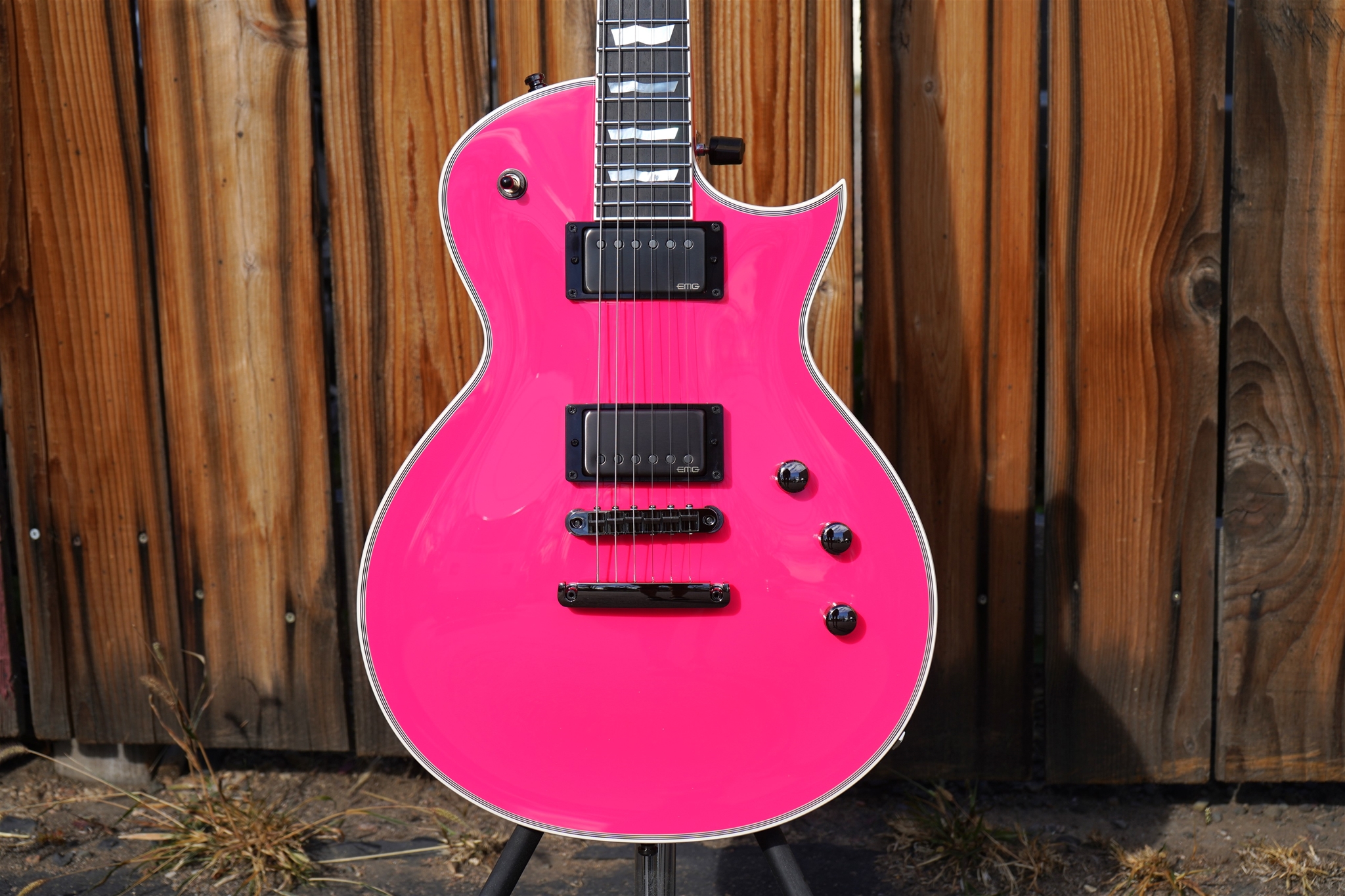 ESP CUSTOM SHOP Eclipse CTM/Ebony Neon Pink  6-String Electric Guitar 2025