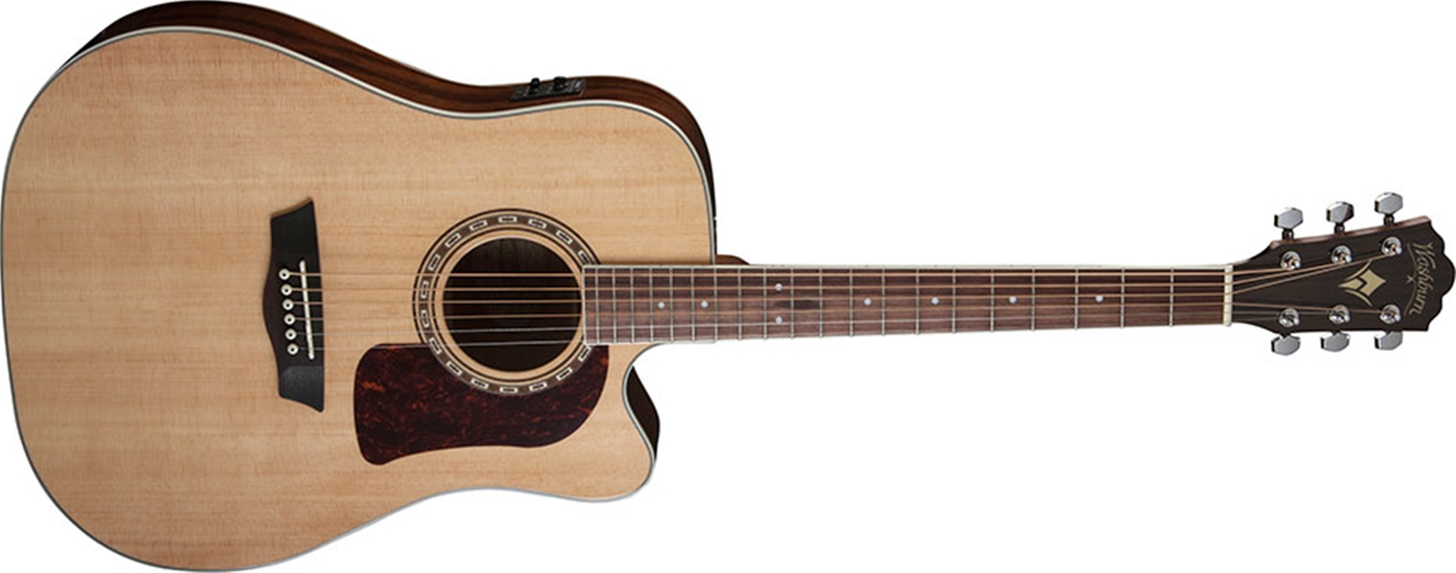 Washburn Heritage D10SCE Natural 6-String Acoustic Electric Guitar 