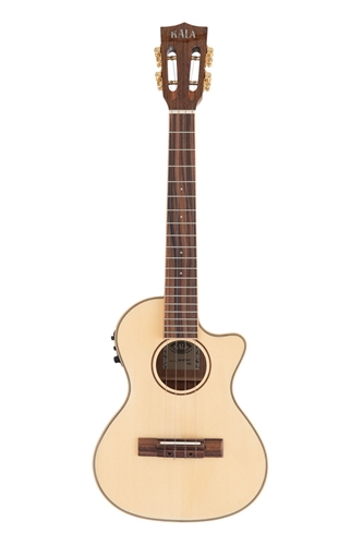 KALA KA-SKTGE-C  Solid Spruce Top Koa Gloss Tenor Cutaway Ukulele w/EQ