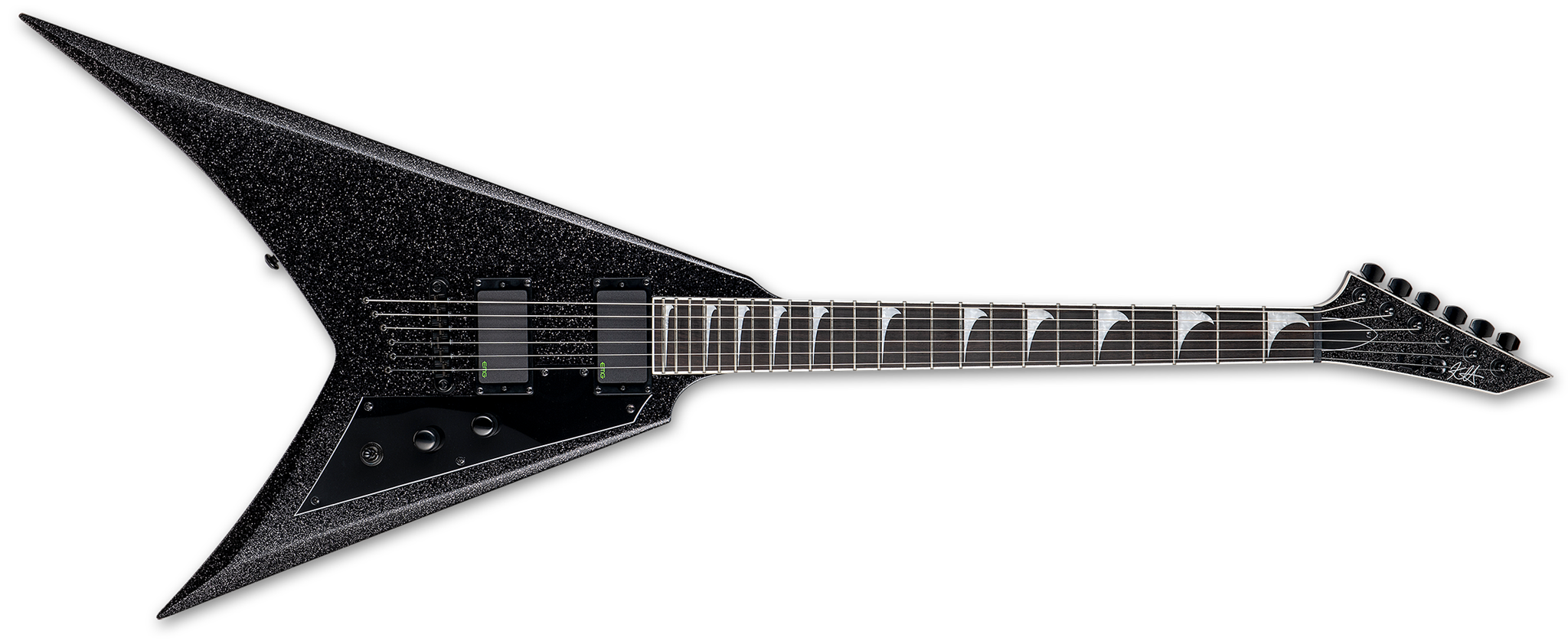 LTD SIGNATURE SERIES  Kirk Hammett KH-V Black Sparkle 6-String Electric Guitar 