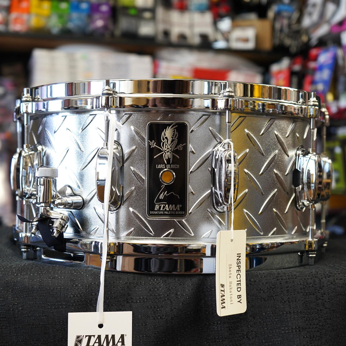 Tama Lars Ulrich Signature 6.5x14" Diamond-plated Steel 3mm Snare Drum