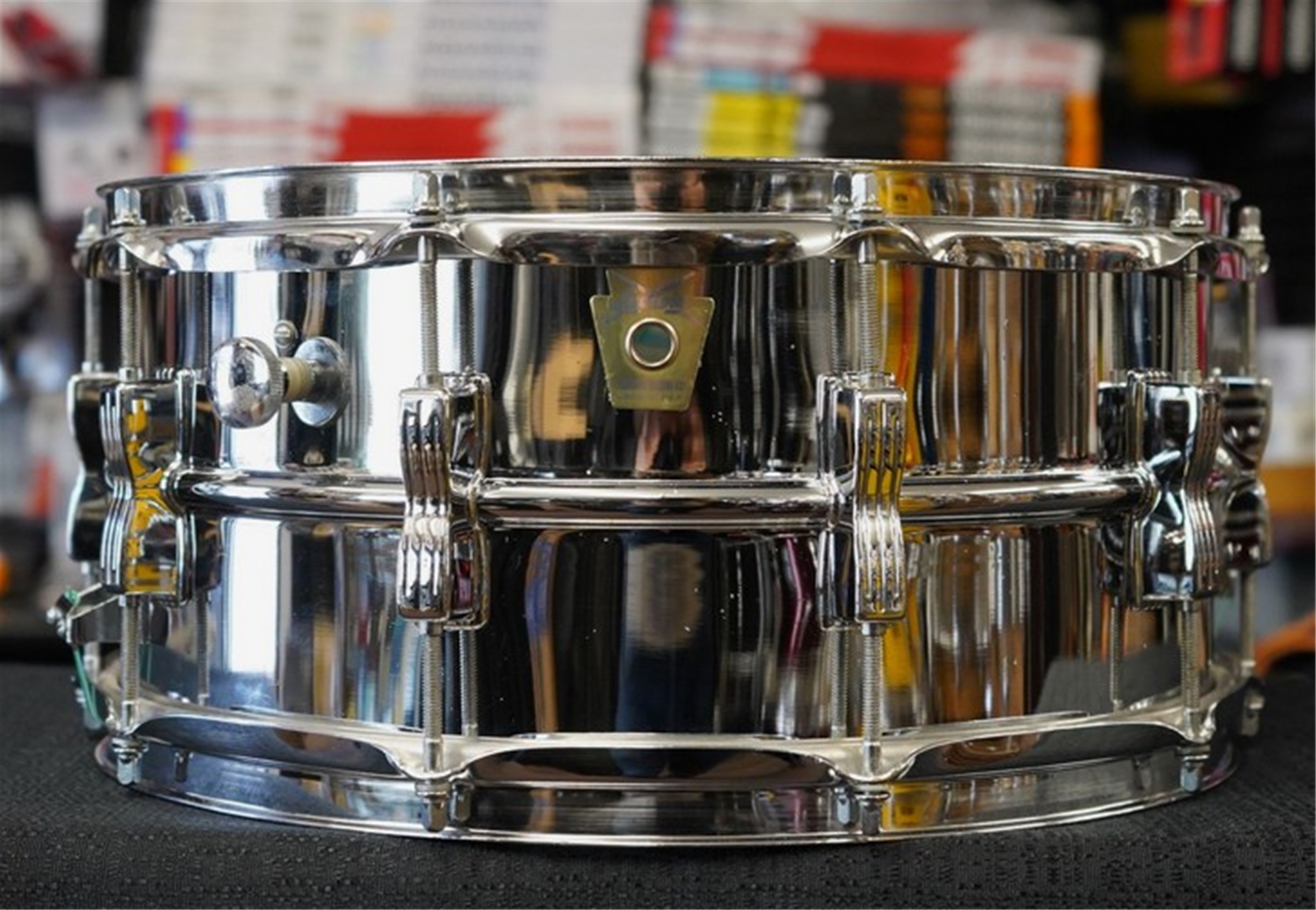 Vintage 1984 USA LUDWIG Lud-A-Loy 6.5x14" Aluminum With Bow Tie Lugs Snare Drum