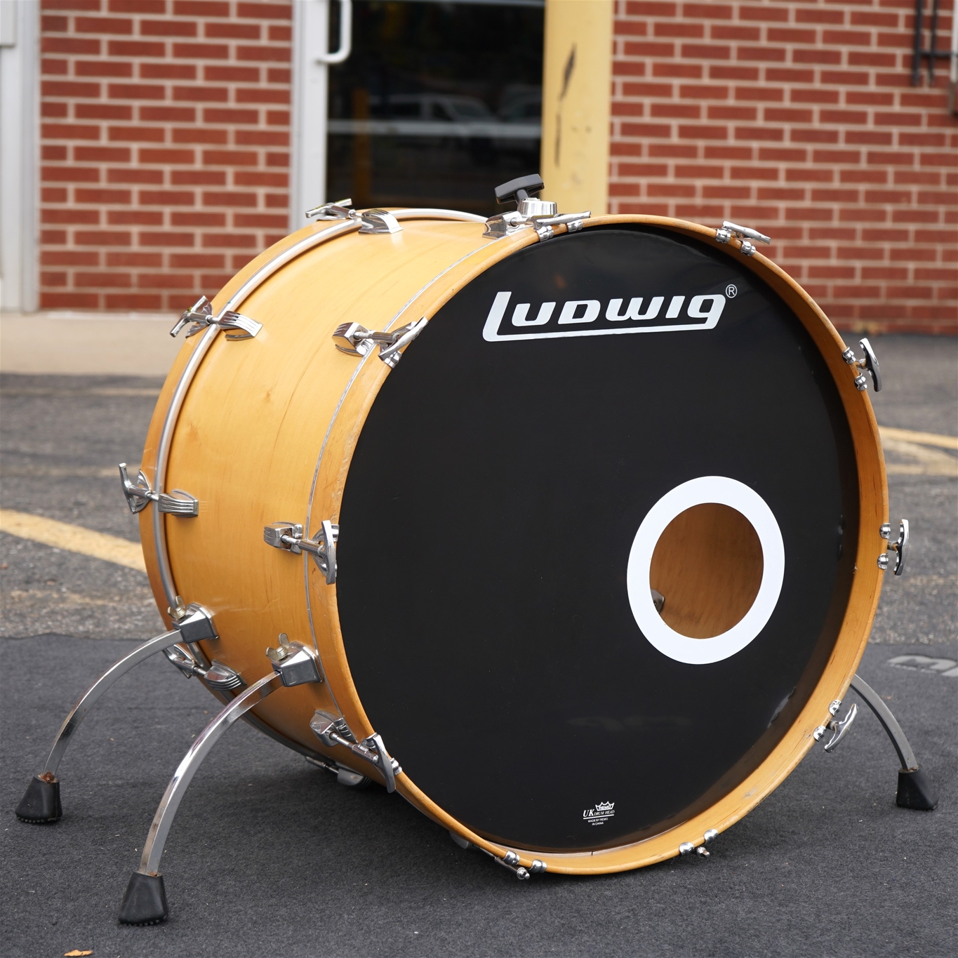 Vintage 1980s - Ludwig USA Classic 24" Maple Bass Drum - Blue & Olive Badge - Thermal Gloss Natural | 16x24"