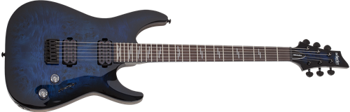 Schecter DIAMOND SERIES Omen Elite-6 See Thru Blue Burst 6-String Electric Guitar  