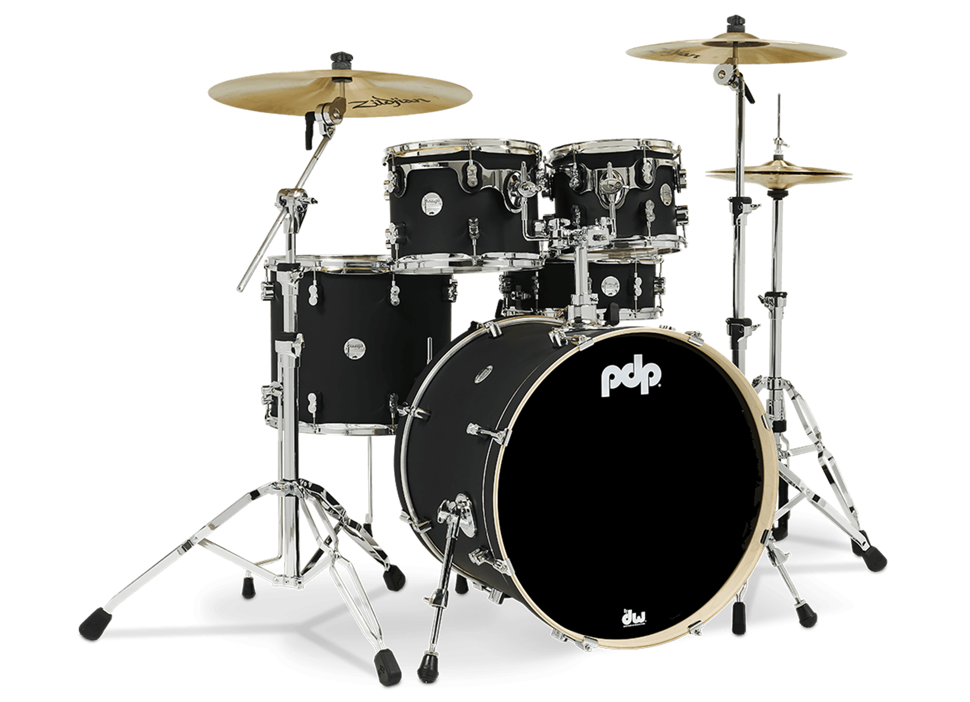 PDP PDCM2215BK - CONCEPT MAPLE - SATIN BLACK FINISHPLY - 5-PIECE KIT