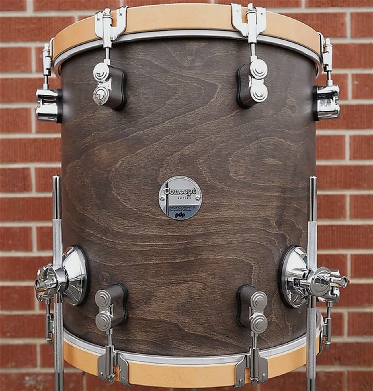 PDP #PDC1414FT Concept Maple Classic 14" x 14" Floor Tom w/ Legs Walnut Stain w/ Maple Hoops
