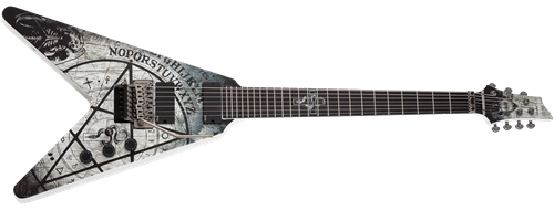 Schecter    DIAMOND SERIES Randy Weitzel V-7 FR Satin White  7-String Electric Guitar  