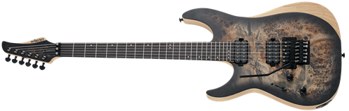 Schecter DIAMOND SERIES Reaper-6 FR Satin Charcoal Burst Left Handed 6-String Electric Guitar  