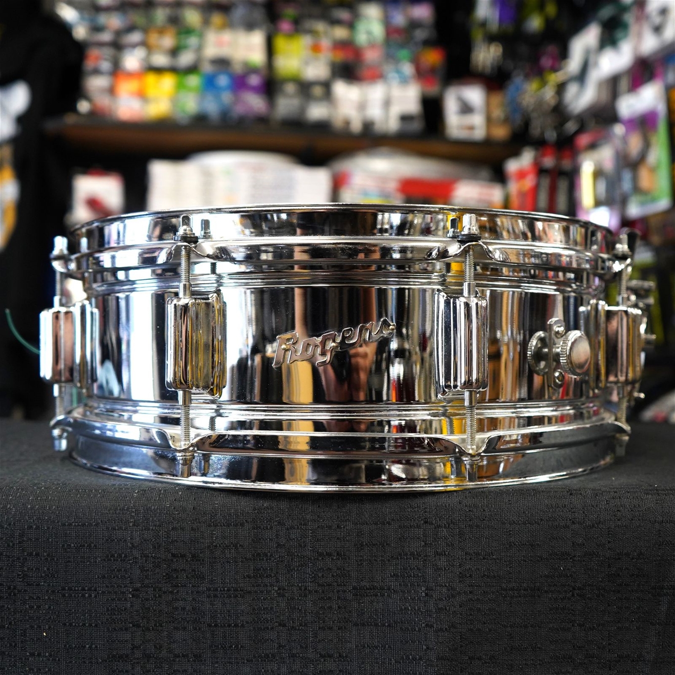 USED - Vintage 1960s Rogers USA PowerTone 5x14" Steel Snare Drum w/ Tone Control