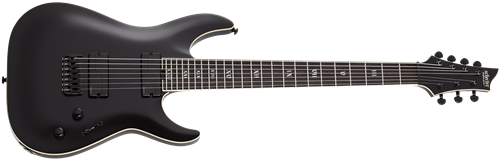 Schecter DIAMOND SERIES C-7 SLS  Evil Twin Satin Black 7-String Electric Guitar  