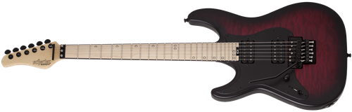 Schecter DIAMOND SERIES Miles Dimitri Baker SVSS Crimson Red Burst Satin Left Handed 6-String Electric Guitar  