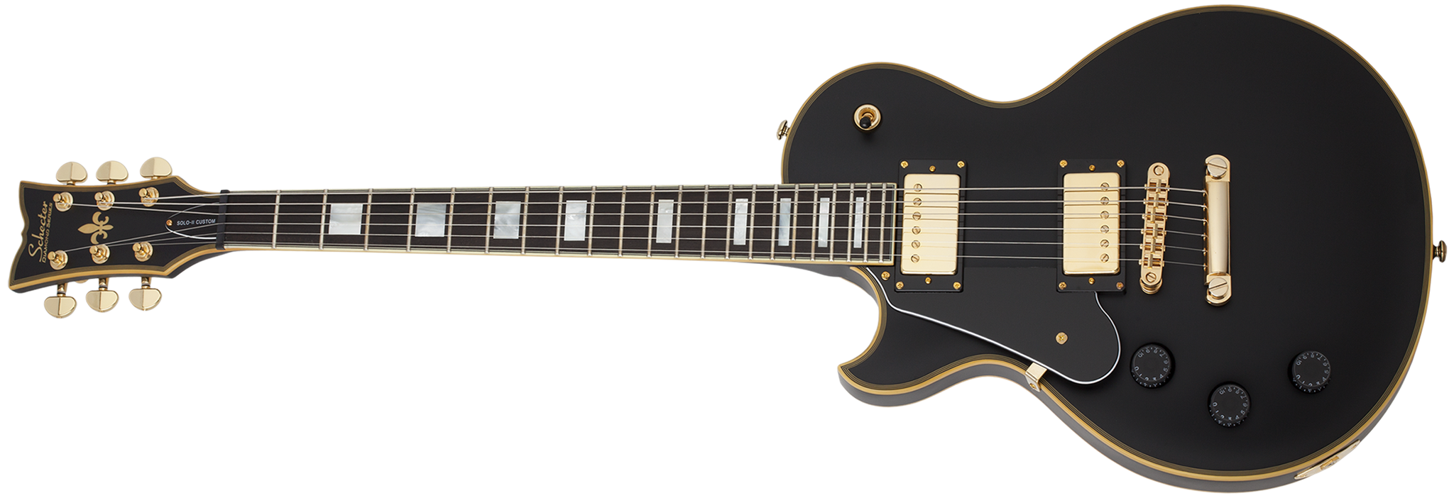 Schecter DIAMOND SERIES Solo-II Custom Aged Black Satin  Left Handed 6-String Electric Guitar