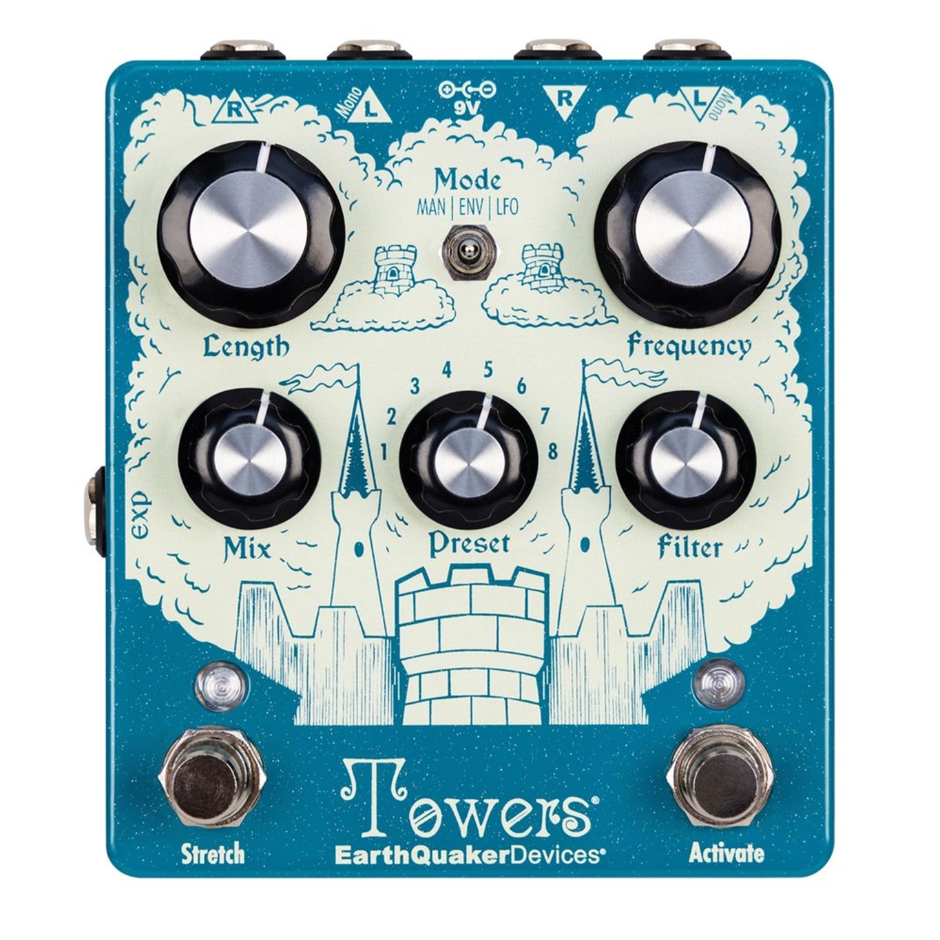 EarthQuaker Devices Towers™ Stereo Reverberant Filter