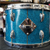 USED - Vintage 1950s Slingerland USA Maple/Poplar/Mahogany 9x13" Tom - Blue Sparkle Wrap