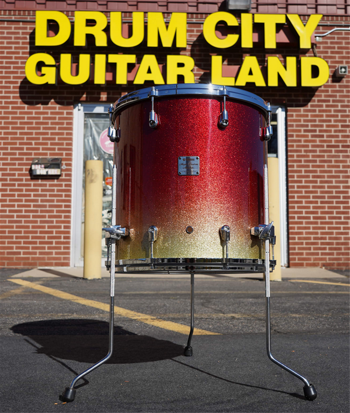 USED - Yamaha/Japan AFT516 Maple Custom Absolute 16x16" Maple Floor Tom - Apple Sparkle Fade Lqr.