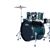 Ludwig Accent Fuse 5-piece Complete Drum Set w/ Hardware & Cymbals - Jade Dust