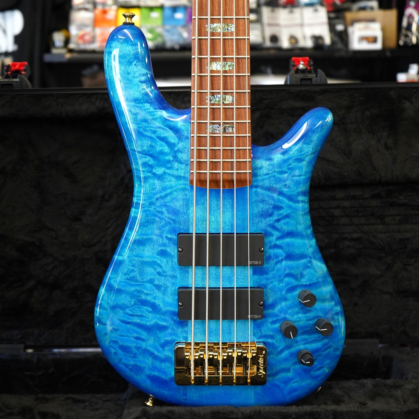 Spector USA NS-5 Bahama Blue  5-String Electric Bass Guitar 