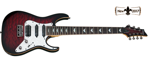 Schecter DIAMOND SERIES Banshee Extreme Black Cherry Burst 7-String Electric Guitar 