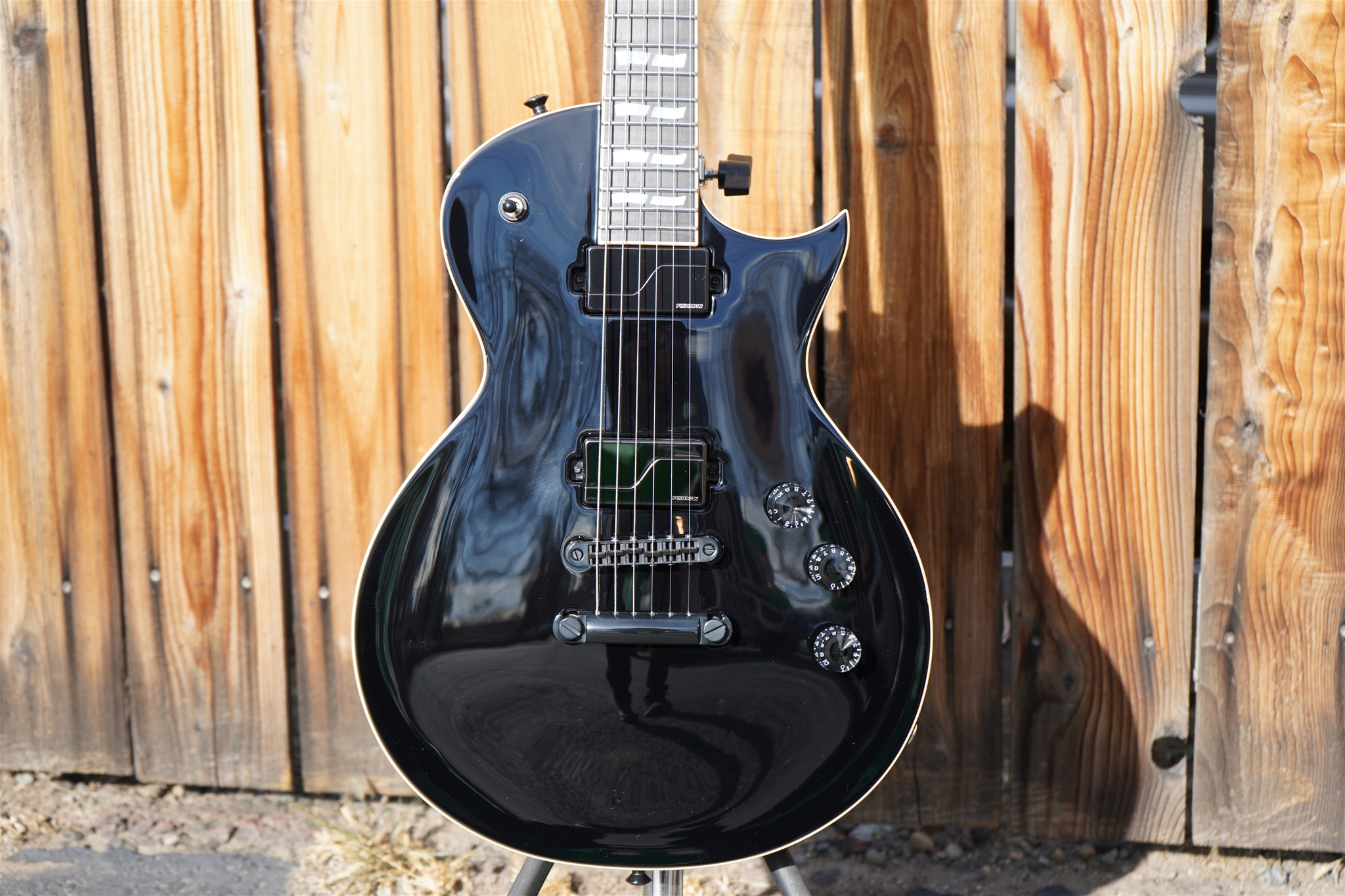 ESP USA Eclipse Black w/Fishman Set 6-String Electric Guitar 