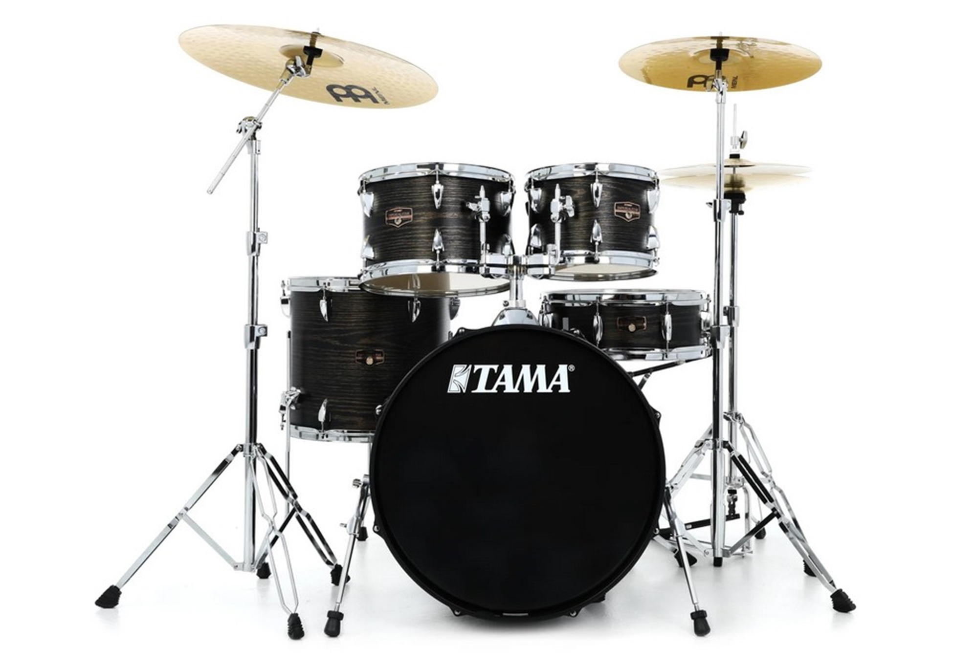 Tama Imperialstar IE50C 5-piece Complete Drum Set w/ Hardware & Cymbals - Black Oak Wrap