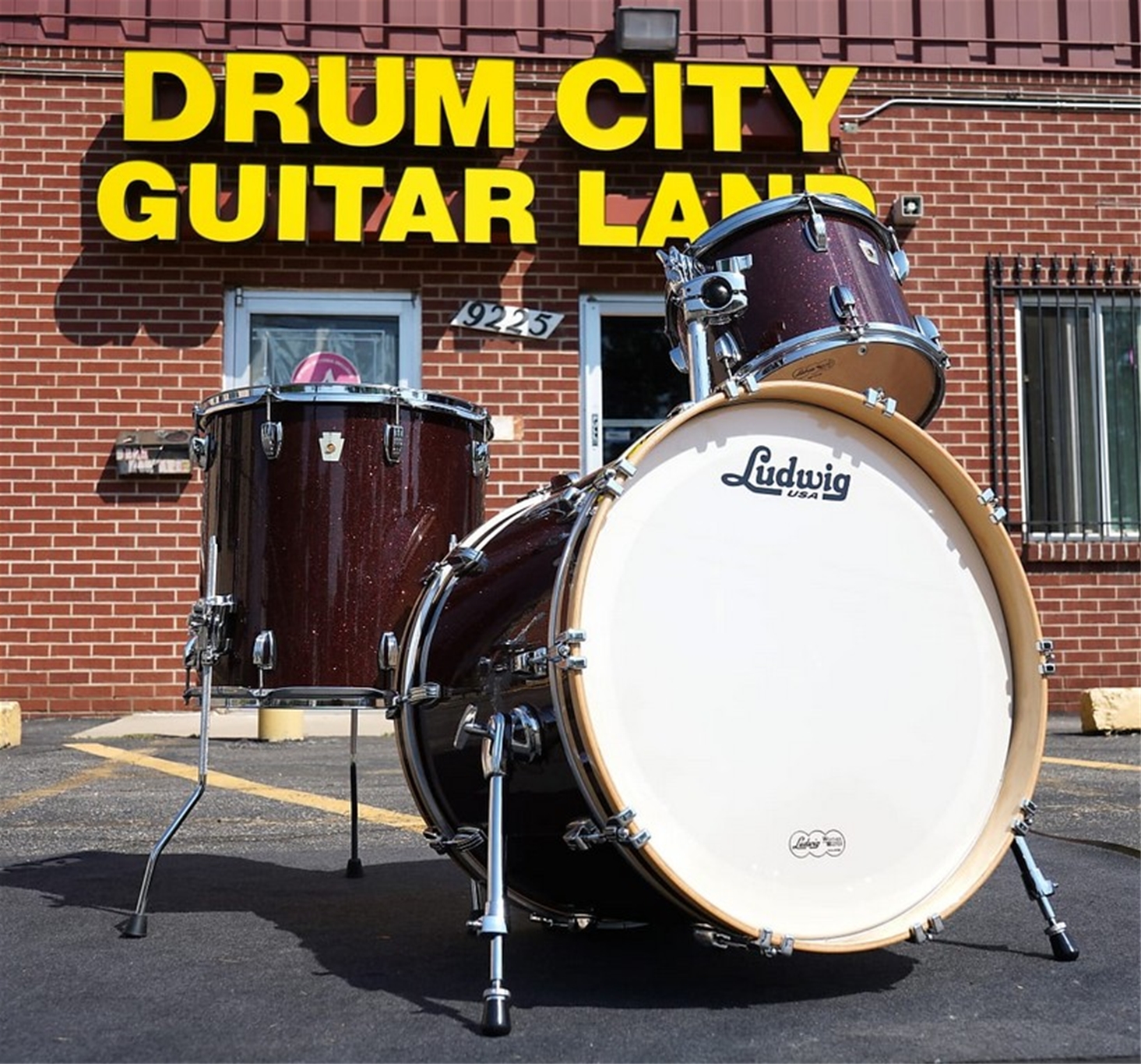 Ludwig USA Classic Maple 3pc Shell Pack - Burgundy Sparkle Wrap | 12", 16", 22"