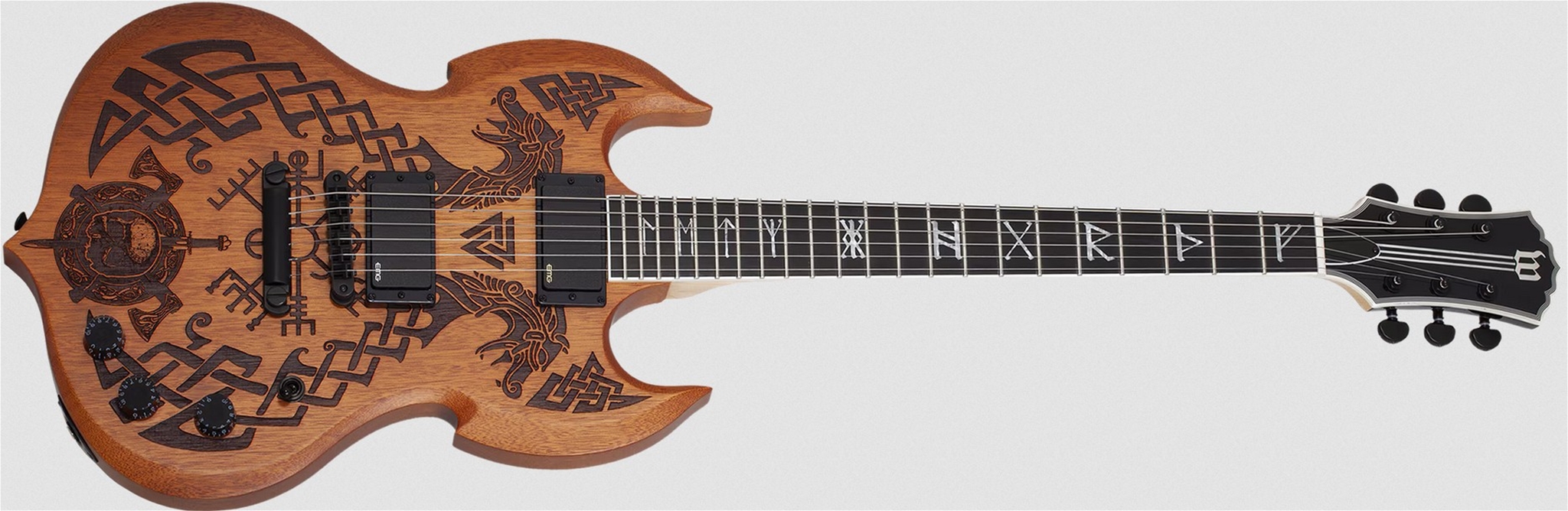 Wylde Audio Barbarian Carveworks Natural Satin 6-String Electric Guitar 2025