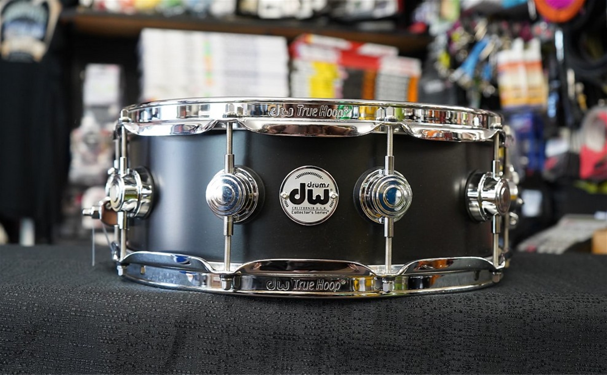 DW USA Collectors Series 5x14" Maple Snare Drum - Ebony Satin Oil Finish