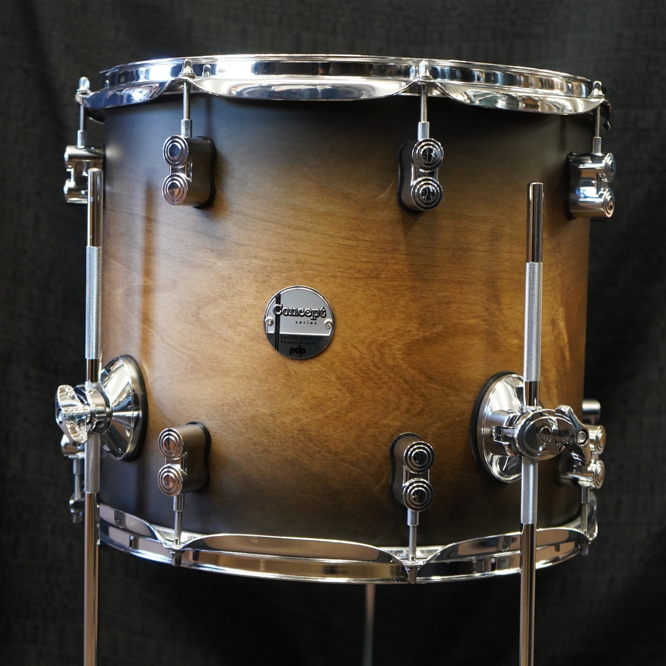 PDP Concept Maple Series 14" Floor Tom w/ Legs - Satin Charcoal Burst | 12x14"