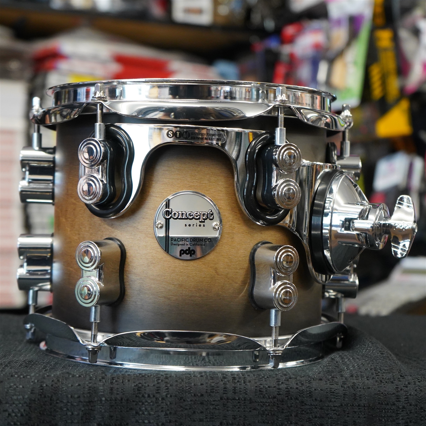 PDP Concept Maple Series 8" Tom - Satin Charcoal Burst | 7x8"