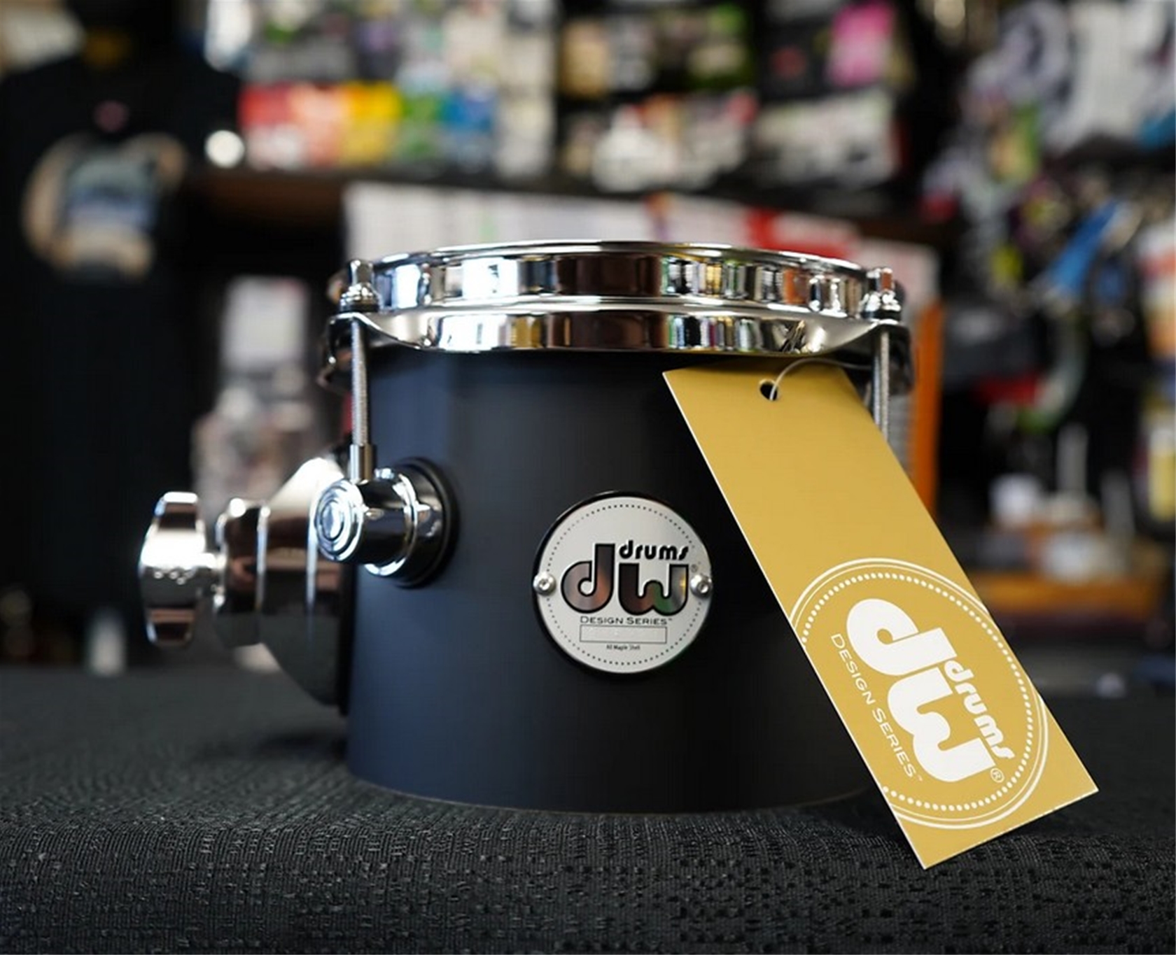 DW Design Series 6" Pure Maple Shell Tom - Black Satin Finish | 5x6"