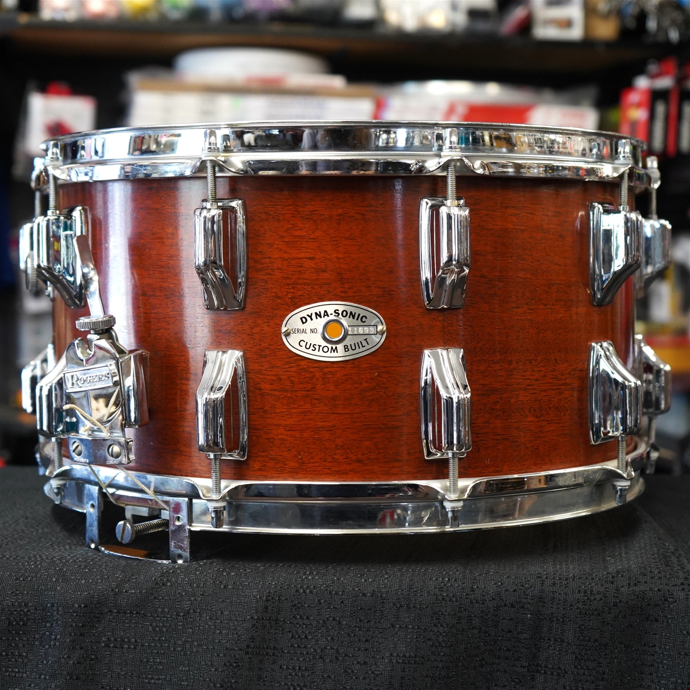 ULTRA RARE Vintage - Rogers USA Dyna-Sonic 8x15" Maple/Mahogany Snare Drum - Late 1960s