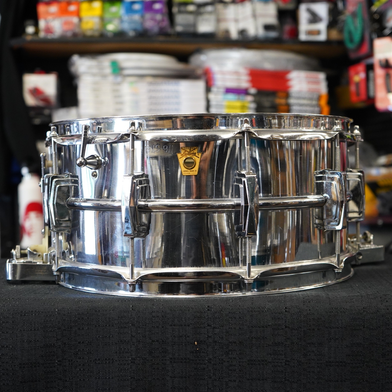 Vintage 1966 Ludwig USA Super Sensitive 6.5x14" Steel Snare Drum - ALL ORIGINAL
