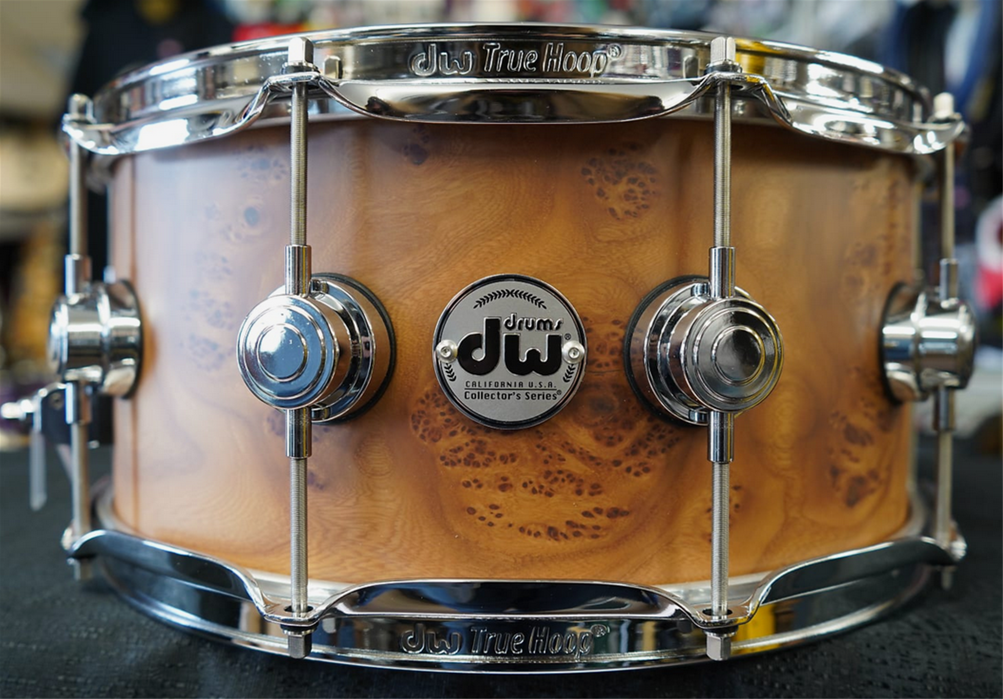 DW USA Collectors Exotic Series 6.5x14" Maple 333 Snare Drum - Exotic Elm Burl Outer
