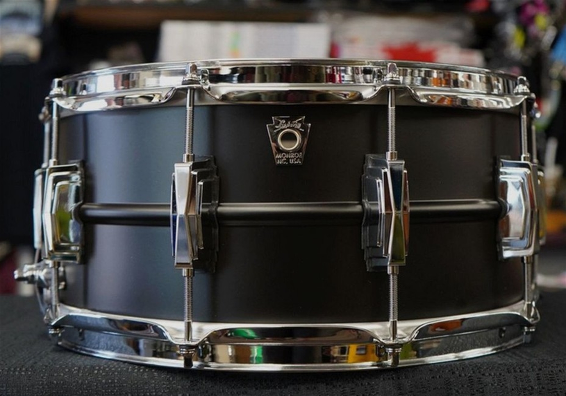Ludwig USA LB4271 Black Beauty 6.5x14" Snare Drum - Flat Black Finish