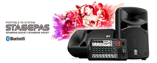  Yamaha STAGEPAS 600i  10-input stereo powered mixer with digital reverb ? 2 x 300W ? two 10" 2-way passive speakers 