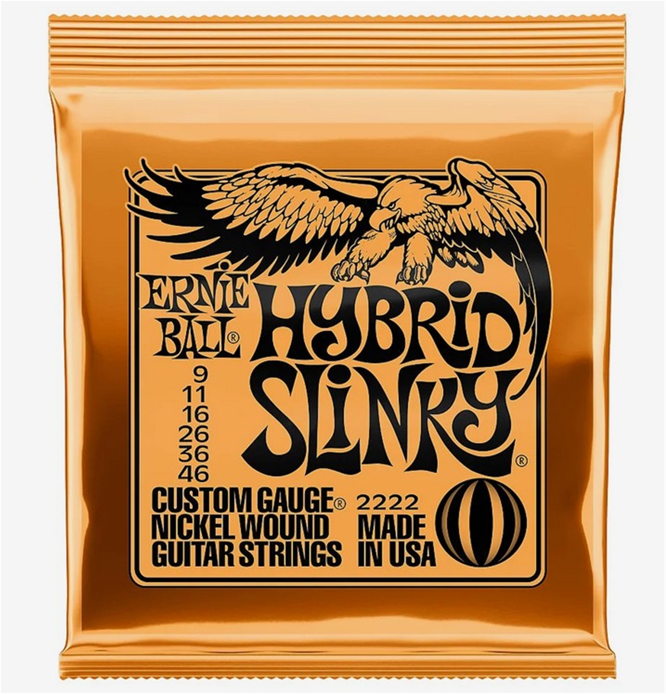 Ernie Ball Hybrid Slinky Nickel Wound Electric Guitar Strings 9-46 Gauge